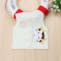 Full cotton era baby waistcoat spring autumn thin section pure cotton childrens vest baby male and female baby malclamp newborn baby