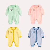 All-cotton era Baby pure cotton Harvest spring autumn newborn clothes Mens baby Conjoined clothes Fall climbing Tide Baby Girl