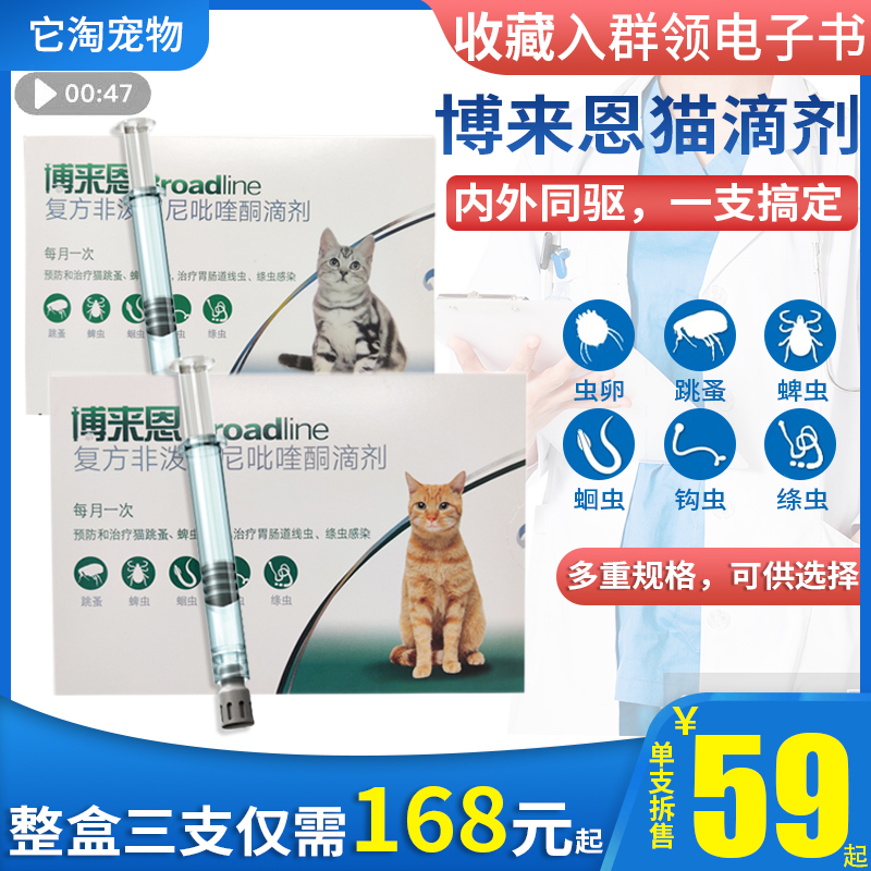 Bolaien cat deworming body and in vitro one-in-one drops puppet into kitten insect medicine to remove fleas and ticks Fulaien