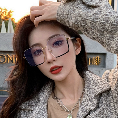 Корейская версия больших рамных квадратных очков для женского прилива круглый лицо, лицо, очки для лица могут быть сопоставлены цифровой миопий