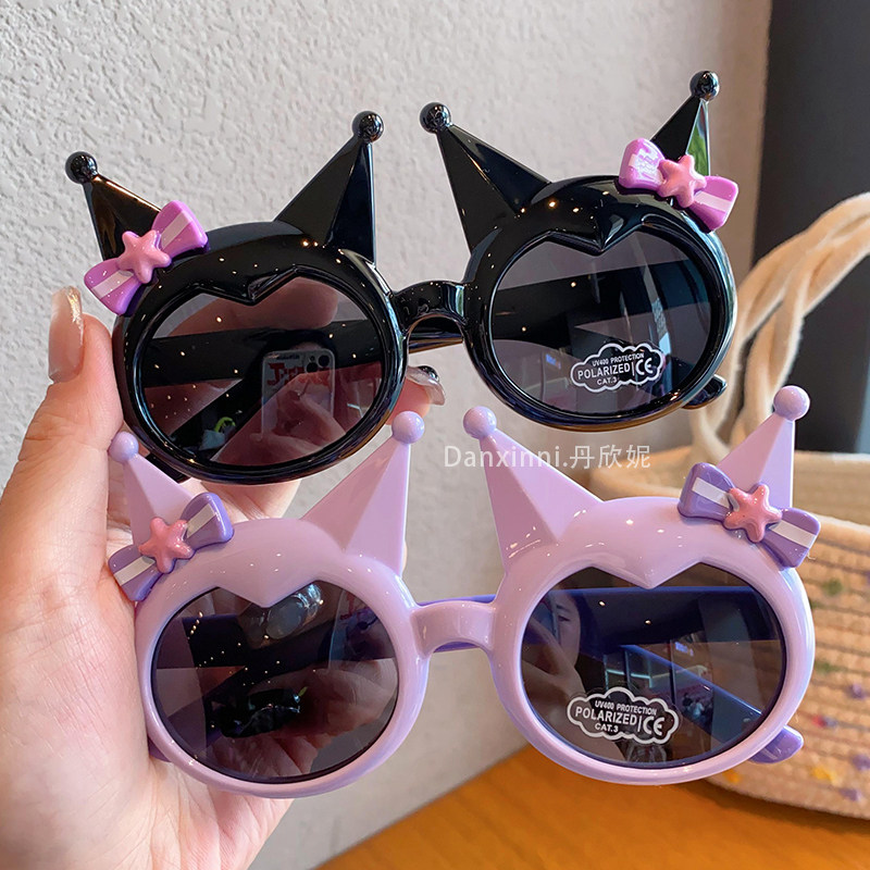 Детские солнцезащитные очки Little Kuro с солнцезащитным кремом для девочек, летние солнцезащитные очки с защитой от ультрафиолета, детские солнцезащитные очки с мультяшным рисунком для девочек