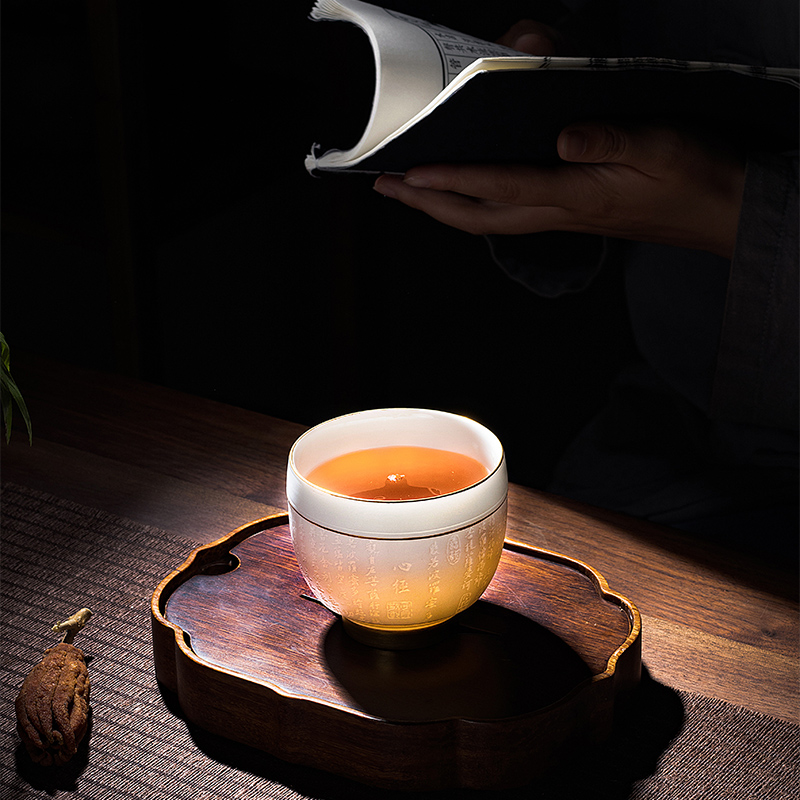 Jingdezhen ceramic manual its master cup heart sutra cup single CPU kunfu tea cup personal gift cup small bowl