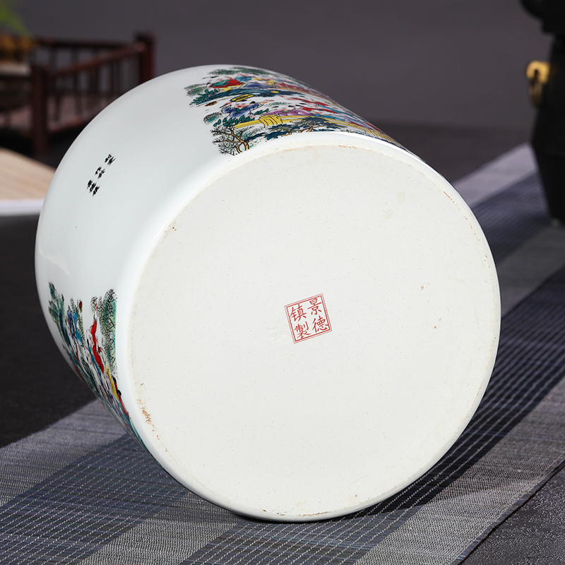 Jingdezhen ceramic tea pot large seal pot of tea cake tea to wake tea storage store receives bulk tea urn cylinder