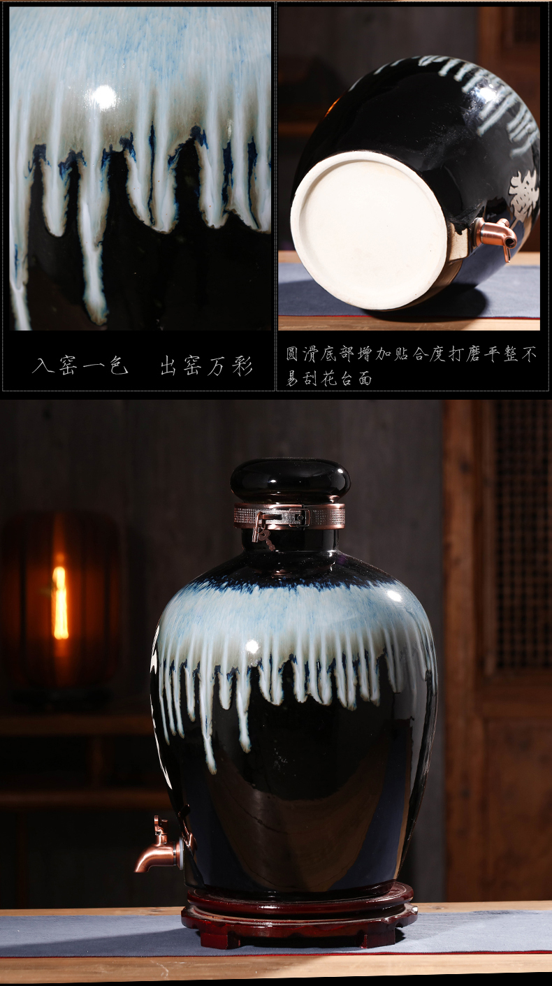 Jingdezhen ceramic jars mercifully it wine pot 10 jins 20 jins 50 pounds with leading domestic blank bottle