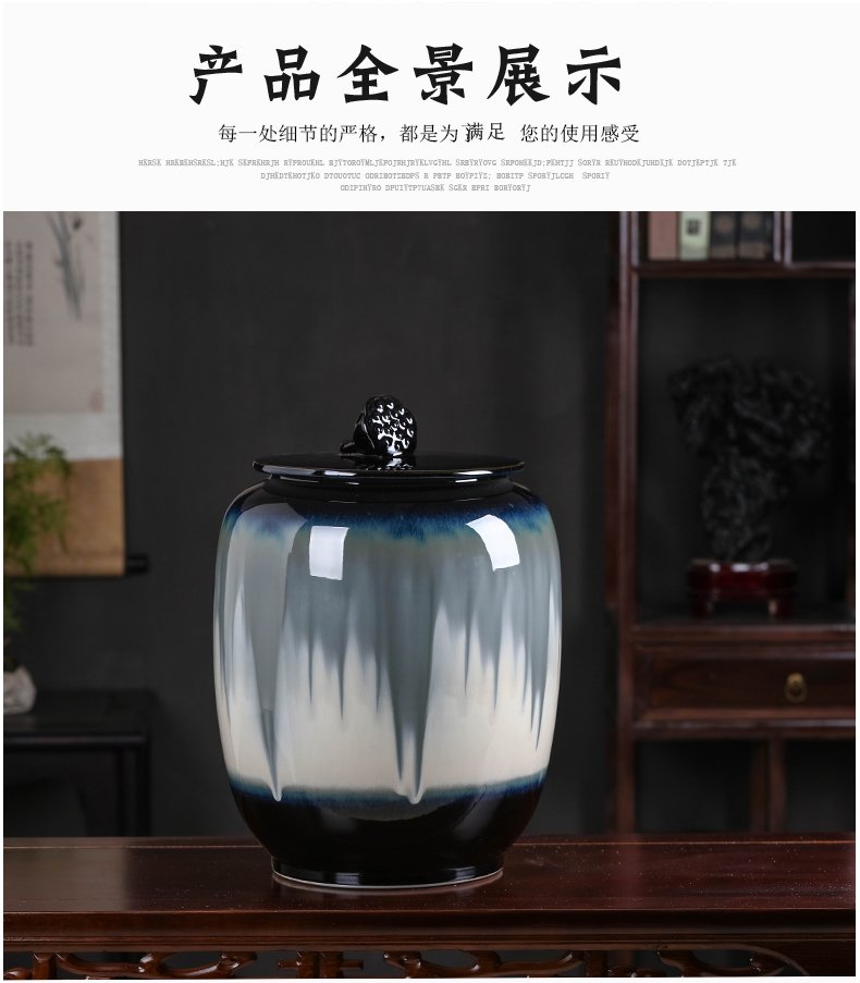 Jingdezhen ceramic large tea pot with cover household seal pot of tea cake pu 'er tea urn awake tea POTS