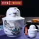 Jingdezhen gốm rượu ấm ấm jug hộ gia đình Trung Quốc cổ jug vàng rượu vang trắng ly rượu vang nóng ấm đặt - Rượu vang