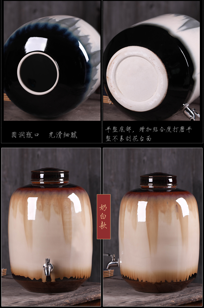 Jingdezhen up jars color glaze household seal it 15 pounds 25 kg pack mercifully hip flask wine bottle is empty as cans