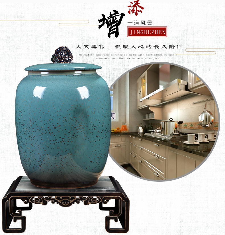 Jingdezhen ceramic tea pot large household seal pot of tea cake tea POTS detong pu - erh tea and tea urn storage