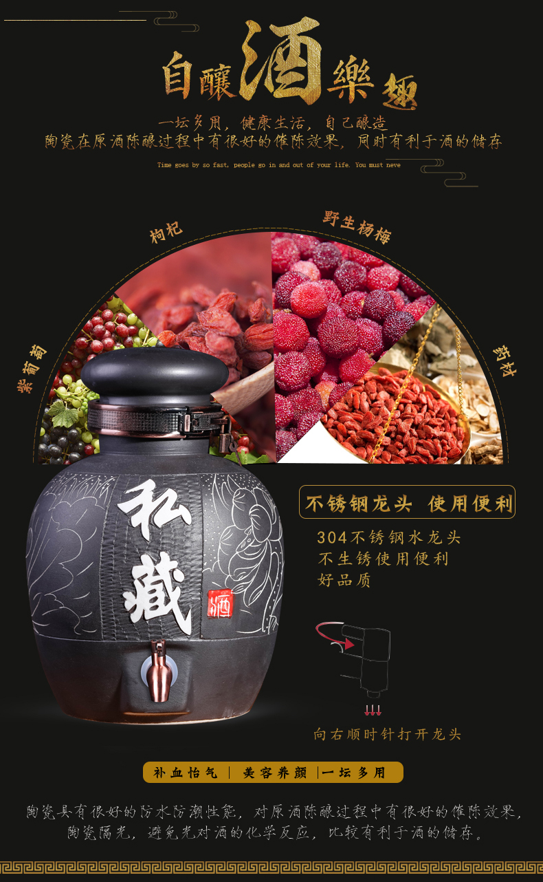 Jingdezhen ceramic jar with sealed up hide empty wine bottle 10 jins to creative wine liquor pot of it