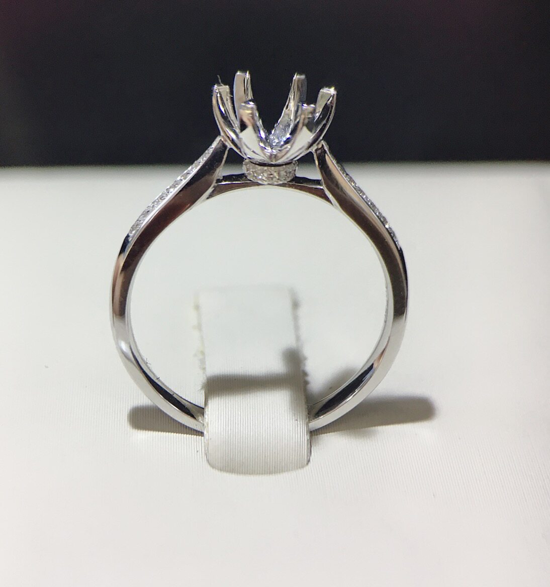 Classic six-claw ring setting time to run ring setting can be customized marriage proposal wedding ring custom platinum empty holder necklace