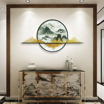 New Chinese home wrought wrought metal three-dimensional abstract Mountain Shadow painting wall hanging hotel club soft wall decoration pendant