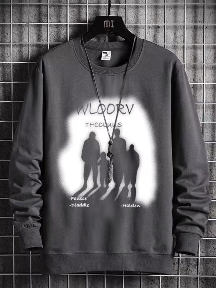 Men's Plus Size Sweatshirt Printed Long Sleeve Pullover Casual_voghion.com