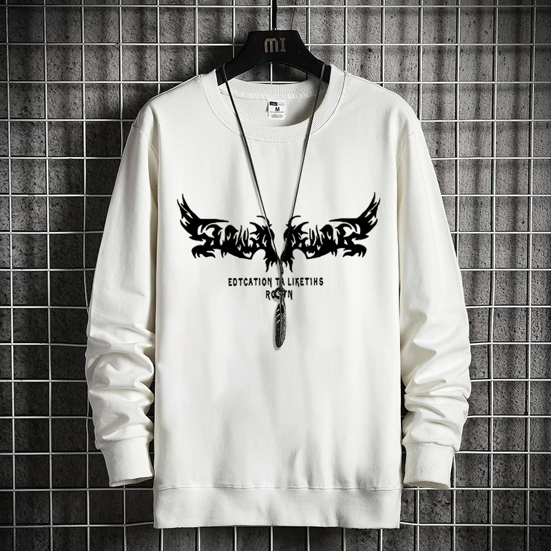 Fattened Plus Pullover Long-sleeved T-shirt Fat Guy Extra Large Size Loose Large 150kg Fat Man Printed Casual Party Casual Sweater_voghion.com