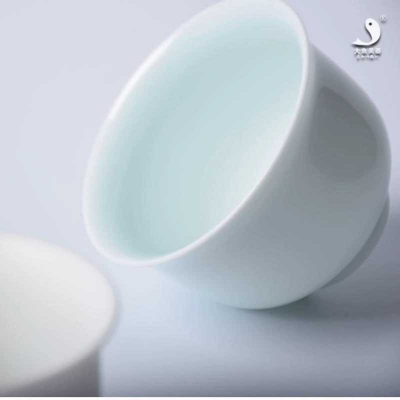 Cá lớn làm đẹp rượu vang trắng rượu vang rượu vang gốc thủy tinh Jingdezhen nhiệt độ cao gốm thủ công rượu vang