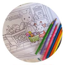 Small shops around you homemade forest home coloring paper childrens coloring paper