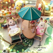 1 12 Mini food play house food play scene mini lounge chair beach chair