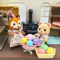 1 12 Mini food play house food play scene small food-macaron cake