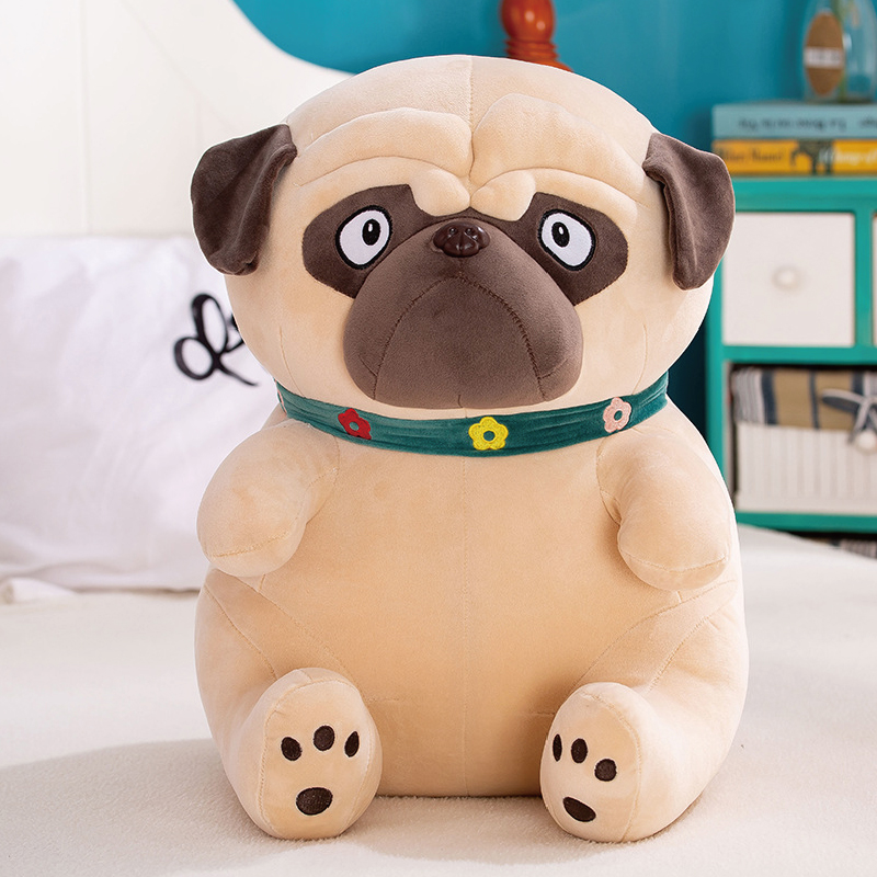 Cute Pug Shar Pei dog doll pillow plush toy rag doll sleeping hug creative home decoration doll