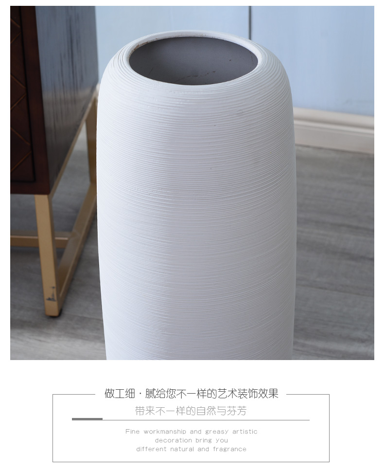 I and contracted ceramic white vase landing simulation suit furnishing articles dried flower arranging flowers large north European style living room