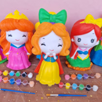 Yelm coloring Doll Princess piggy bank white paint paint graffiti childrens painting Set Square stall