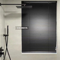 Customized office curtains pvc black venetian blinds kitchen bathroom sunshade light-transmitting waterproof bead-type