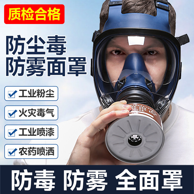 防毒面具全面罩防有毒气体实验室化工喷漆专用放毒氧气全脸防甲醛