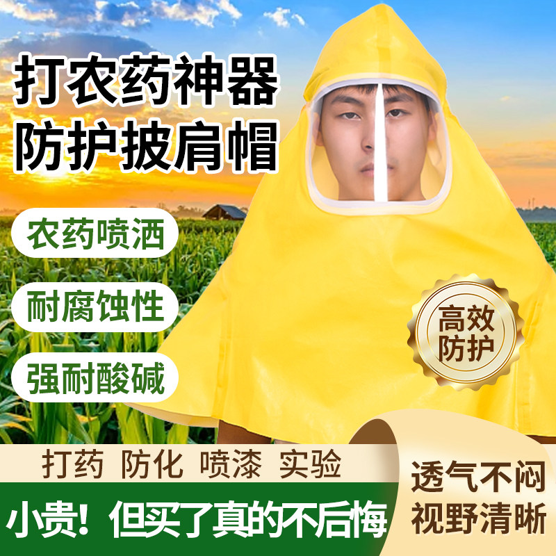 耐强酸碱打药头罩 全脸防护透气不闷 附防护服套装