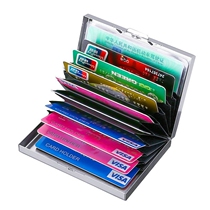 Anti-theft brush metal card package men stainless steel card package female anti-magnetic small chocolate card card set driver license