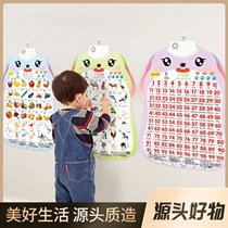 1-3-6 years old children have sound hanging chart baby enlightenment early teaching toys point reading voice book speaking artifact 0