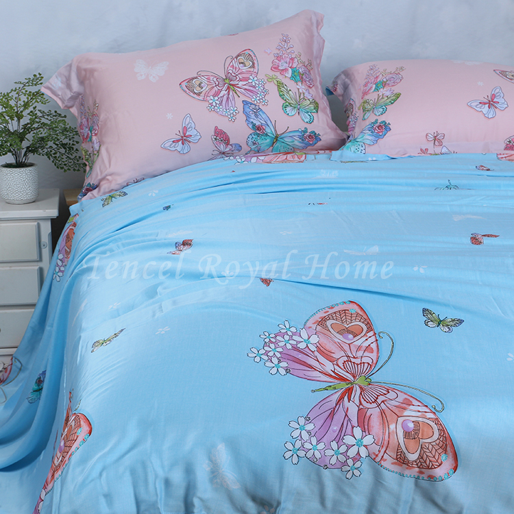 Phong cách châu âu tinh khiết 60 celestial quilt cover Lysell Tencel mượt cảm ứng mềm duy nhất quilt đơn bìa