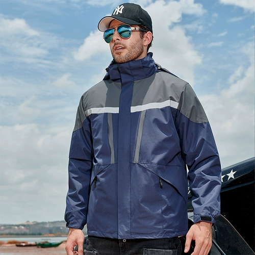 Дорожная светоотражающая зимняя ветрозащитная водонепроницаемая куртка для работы, делается под заказ, с печатью вашего логотипа, «три в одном»