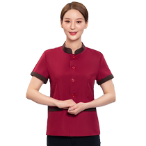 Summer property cleaning work clothes short-sleeved womens hotel guest room shopping mall cleaning aunt work clothes custom logo