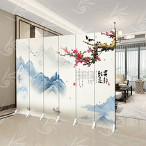 Landscape painting screen living room bedroom partition block home entry door folding mobile simple company office customization