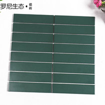 Green strip mosaic tiles Living room dining room background wall tiles Shower room anti-slip tiles Bathroom pink floor tiles