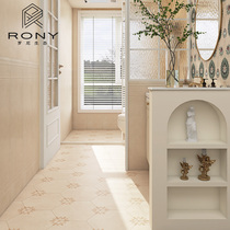 French bathroom tiles wainscoting bathroom kitchen tile art balcony hexagonal tiles retro non-slip floor tiles
