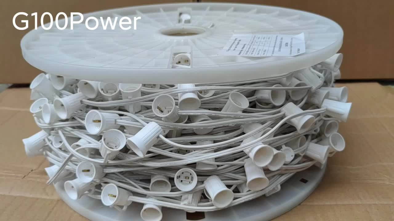 Outdoor Christmas Lights 500' C9 Commercial Light Spool Spt2w White Wire 18awg Buy Spt2 C9