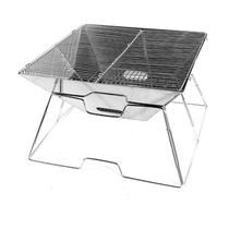 Outdoor BBQ Stainless Steel Folding Portable BBQ Grill Multiple Large Charcoal Firewood Barbecue