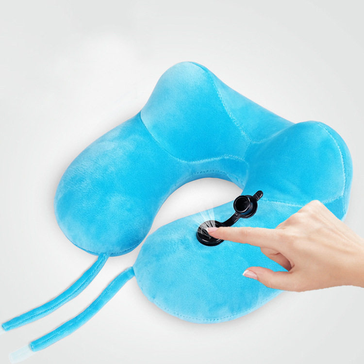New big number outdoor camping U type inflatable pillow Neck Pillow Tourism Trippo Multifunction travel neck pillows