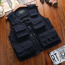 2017 Summer New Mens Director Multi Pocket Vest Quick Dry Mesh Vest Mens Outdoor Fishing Vest