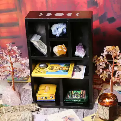 Spot large moon pure wood altar ceremony desktop storage cabinet thickened (30CM High)