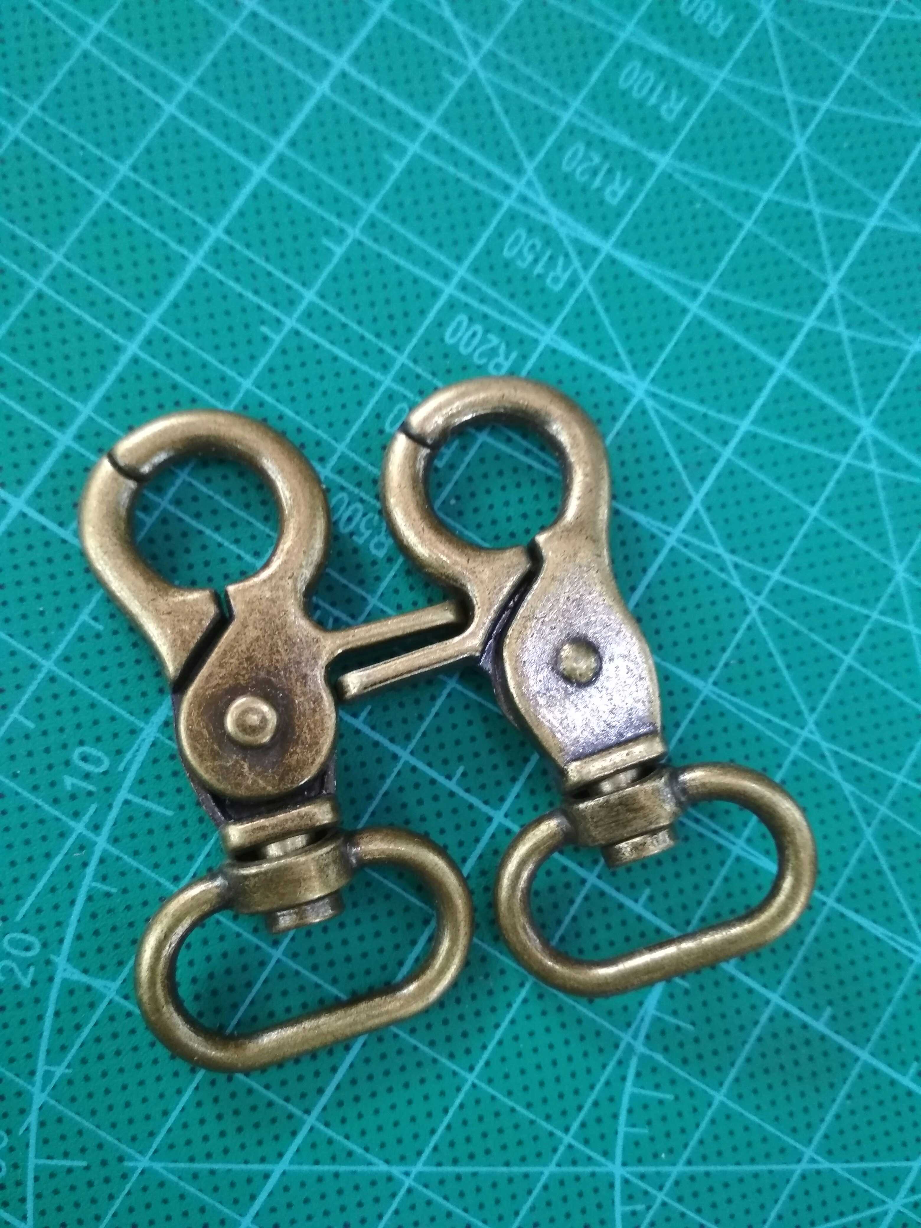 Đầu chó bằng đồng khóa hành lý móc phụ kiện bằng da - Phụ kiện hành lý dây đeo túi xách bằng da