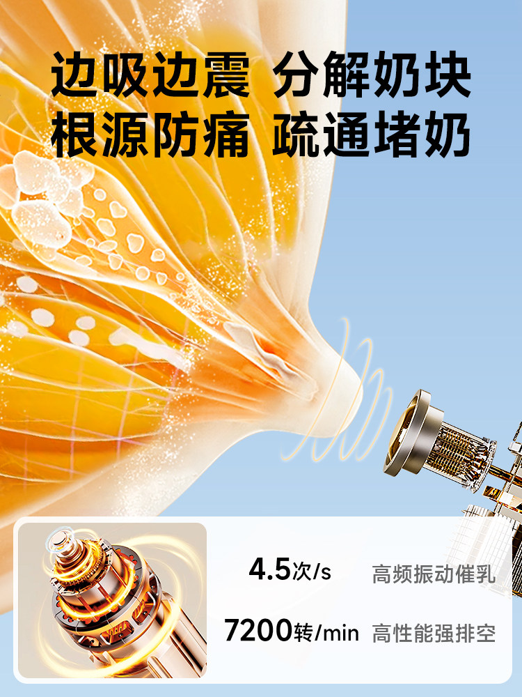 Hands-Free Breast Pump, Bilateral Electric, Genuine, Silent, Fully Automatic Milking Machine, Portable All-In-One Massage Breast Pump