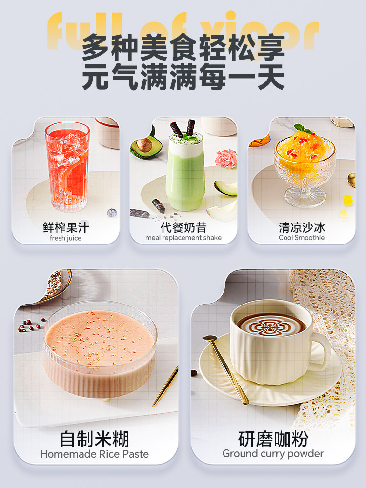 Juicer, Household Multi-Functional Portable Electric Small Milkshake Cup, Fruit Blender, Food Processor, Juice Extractor