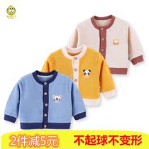 Baby coat Spring and Autumn new boy clothes knitted cardigan childrens clothing coat female baby Foreign style autumn coat