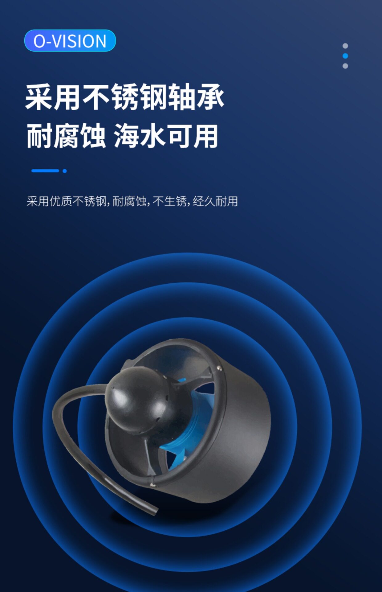 Подводный толкатель OVISION Thruster положительный винт