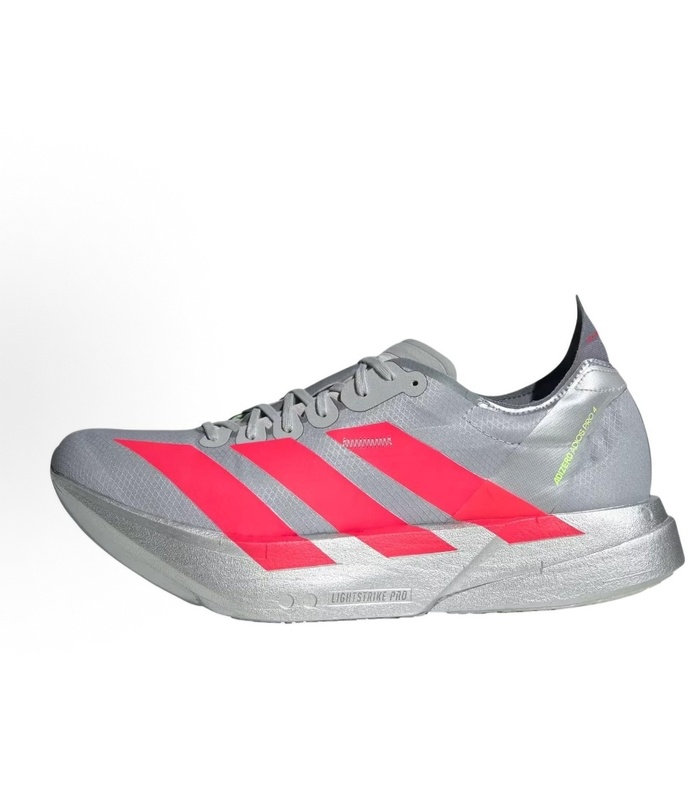 Adidas Adizero Adios Pro 4 Comfortable and Durable Running Shoes for Men Metallic Silver Jr6372 Adidas Adizero Adios Pro 4 Comfortable and Durable Running Shoes for Men Metallic Silver Jr6372