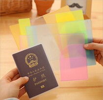 Candy color frosted transparent card cover creative passport holder certificate set waterproof color passport protective cover