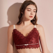 Tingmei ancient and modern official website fat MM ladies underwear thin big chest small shrink chest gathered together to collect auxiliary milk full cup lace