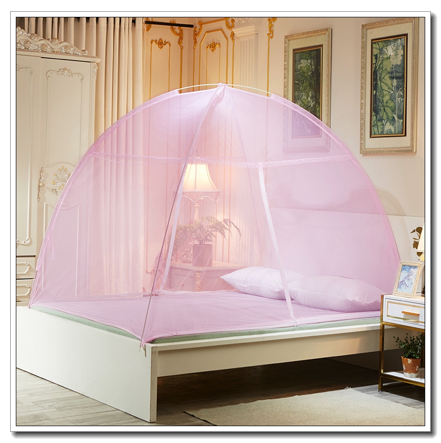 Free of installation with bottom mosquito nets Laced Double Doors Adults Mongolia Bag Spanking Umbrella-shaped Mosquito-Proof Hood 1m1 5 m 1 8 beds