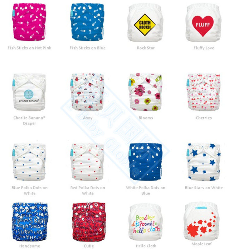 Тканевый подгузник 现货原装进口charlie banana透气环保布尿裤婴儿尿布均码 6个装